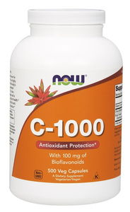 Now Foods Vitamin C-1000 Bioflavonoids and Rutin Supports Immunity Bones and Joints 500 Capsules