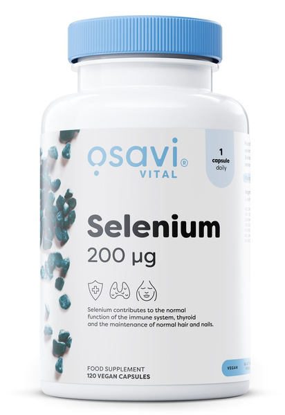 Osavi Selenium 200mcg For Immune and Thyroid Support 120 Vegan Caps