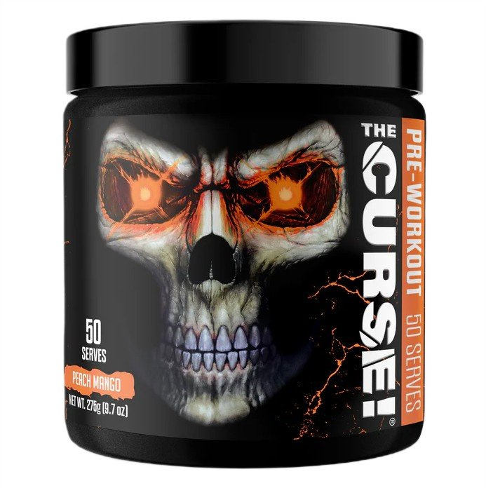 JNX Sports The Curse! Pre-Workout Powder for Energy and Focus Peach Mango 275g