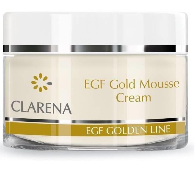 Clarena EGF Golden Line Luksusowy Krem Przeciwzmarszczkowy w Musie z Cząstkami Złota - 50 ml