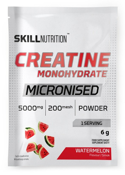 Skill Nutrition Micronised Creatine Monohydrate Watermelon Flavour For Muscle Growth 6g