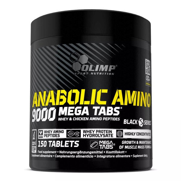 Olimp Nutrition Anabolic Amino 9000 Mega Tabs Amino Acids for Muscle Mass Building 150 tabs