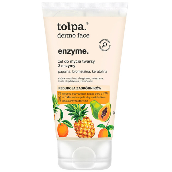 Tolpa Dermo Face Enzyme Żel do mycia twarzy z 3 enzymami 150ml