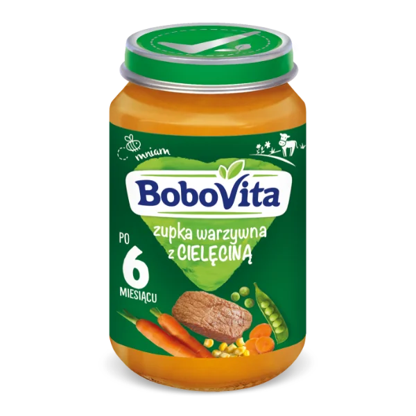 BoboVita Vegetable Soup Dish with Veal for Babies after 6th Month 190g