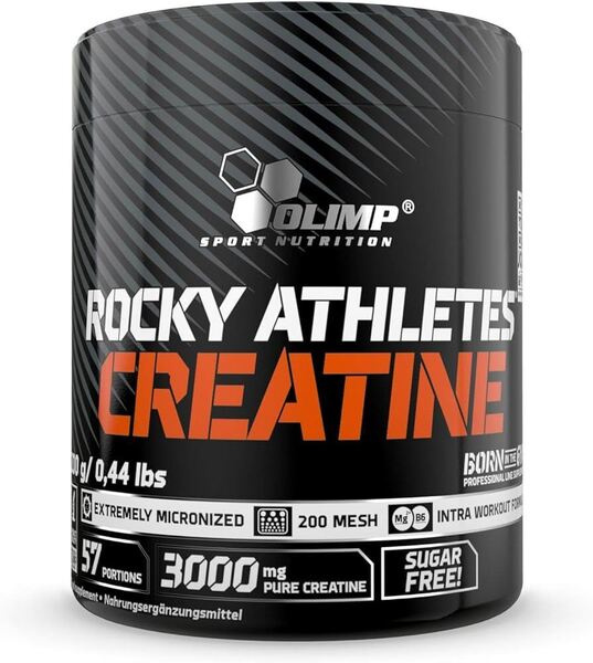 Olimp Nutrition Rocky Athletes Creatine Monohydrate with Magnesium and Vitamin B6 for Performance 200g