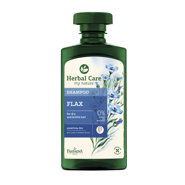 Herbal Care Odbudowujący Szampon do Włosów Suchych i Łamliwych Len 330ml