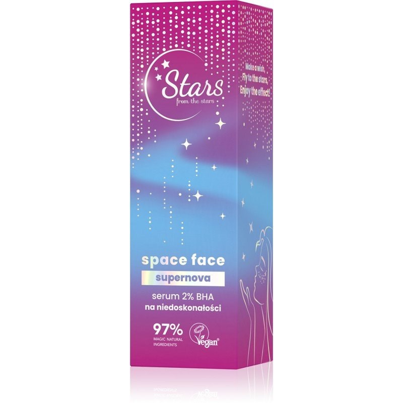Stars from the Stars Space Face Supernova Serum 2% BHA for Imperfections Vegan 30ml Best Before 08.09.25