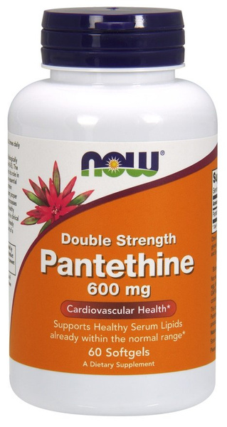 Now Foods Pantethine 600mg Double Strength 60 Kapsułek