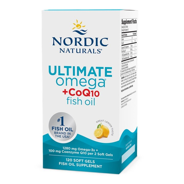 Nordic Naturals Ultimate Omega CoQ10 Olej Rybi z Koenzymem Q10 na Wsparcie Serca 120 Kapsułek