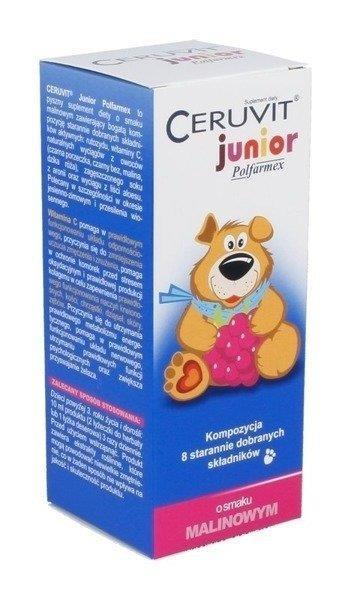 CERUVIT JUNIOR RASPBERRY SYRUP 120 ML strengthens the body''s immunity