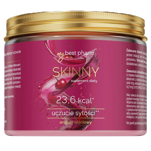 MyBestSkinny Dietary Supplement for Satiety 23.6 Kcal Cherry 222g Best Before 31.10.26