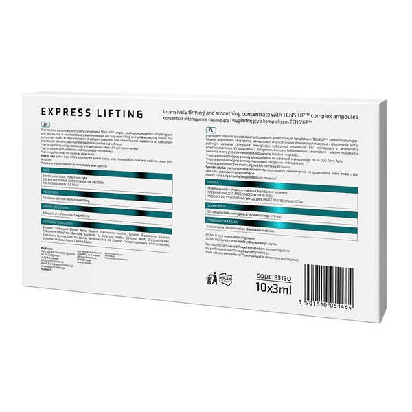 Apis Professional Express Lifting Koncentrat Intensywnie Napinający i Liftingujący z Kompleksem Tens Up 10x3 ml