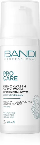 Bandi Professional Pro Care Przeciwtrądzikowy Krem z Kwasem Salicylowym i Pirogronowym 50ml