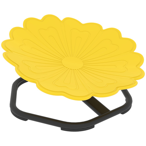 AIYAPLAY Flower-Shaped Sensory Spinning Chair with Non-Slip Base for Balance/Coordination, Yellow