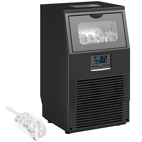 HOMCOM Commercial Ice Maker with 4kg Ice Storage - Black
