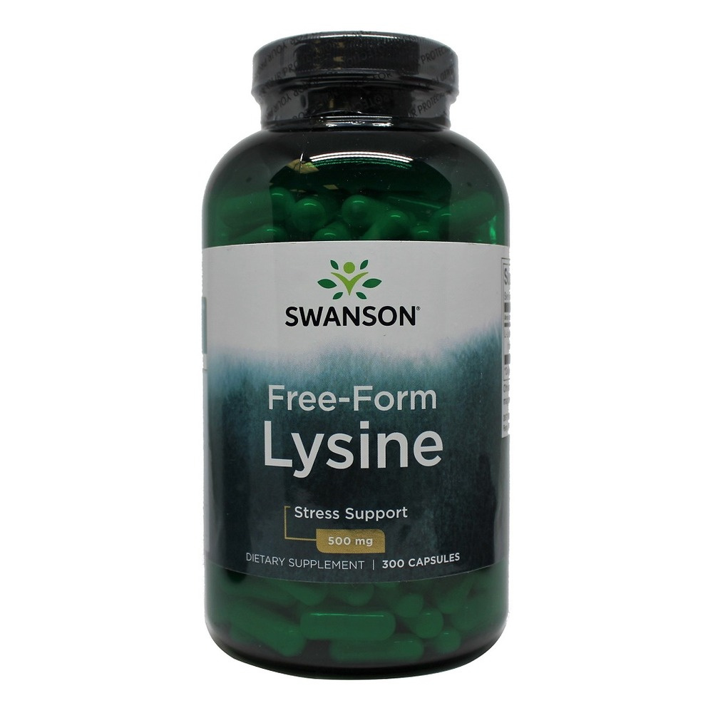 Swanson Lysine 500mg Free-Form 300 Kapsułek