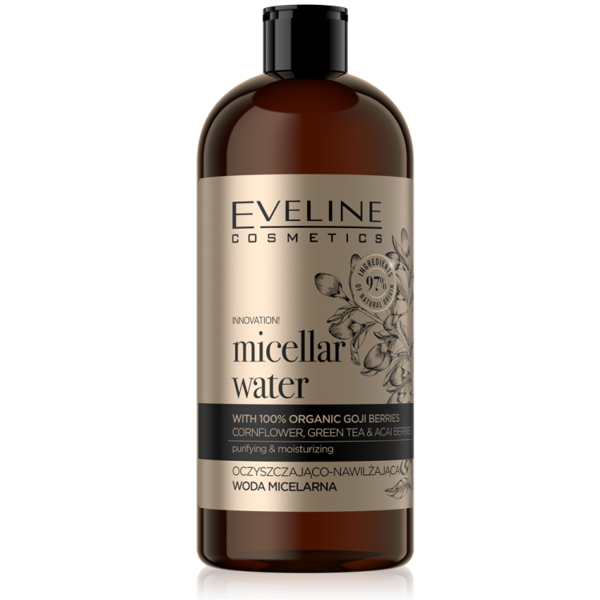 Eveline Organic Gold Oczyszczająca i Nawilżająca Woda Micelarna z Jagodami Goji 500ml