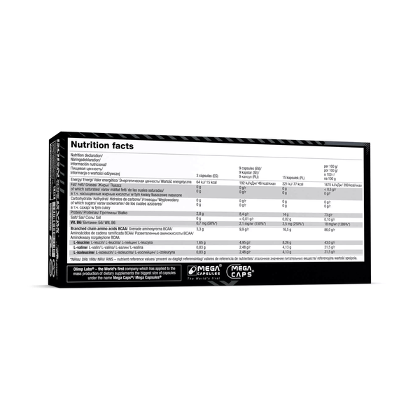 Olimp BCAA 1100 Mega Caps 120 Kapsułek