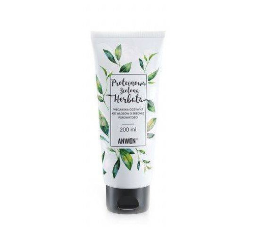 Anwen Proteinowa Zielona Herbata Odbudowująca Odżywka do Włosów Średnioporowatych 200ml
