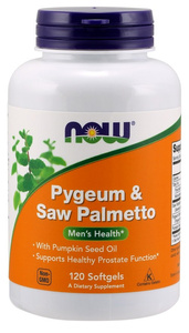 Now Foods Pygeum & Saw Palmetto Wspomaga Układ Moczowy 120 Kapsułek