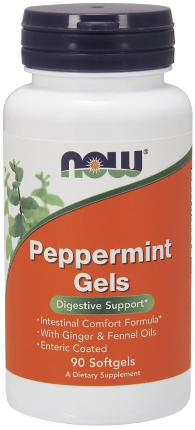 Now Foods Peppermint Gels Wspomaga Pracę Układu Pokarmowego 90 Kapsułek