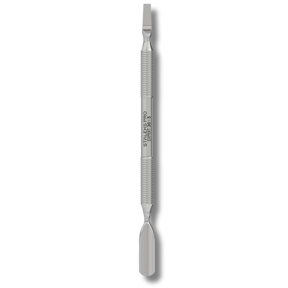 Staleks PRO Expert 30 Type 5 Manicure Pusher Rounded Wide Pusher And Straight Blade 124mm