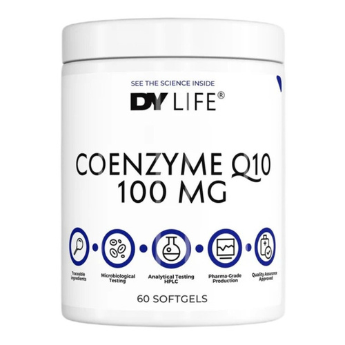 Dorian Yates DY LIFE Coenzyme Q10, 100mg 60 Softgels