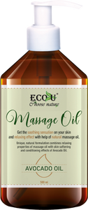 Eco U Nourishing Natural Massage Oil with Avocado Oil 500ml