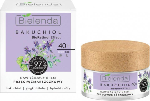 Bielenda Bakuchiol BioRetinol Effect Wygładzający Krem Przeciwzmarszczkowy 40+ na Dzień i na Noc 50 ml