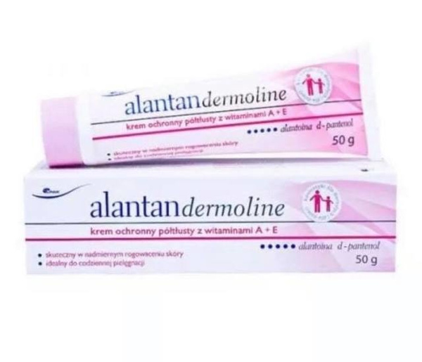 AlantanDermoline Protective SemiGreasy Cream with Vitamins A E for Dry Skin 50g