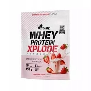 Olimp Nutrition Whey Protein Xplode Odżywka Białkowa o Smaku Truskawkowym na Wzrost i Utrzymanie Masy Mięśniowej 350g