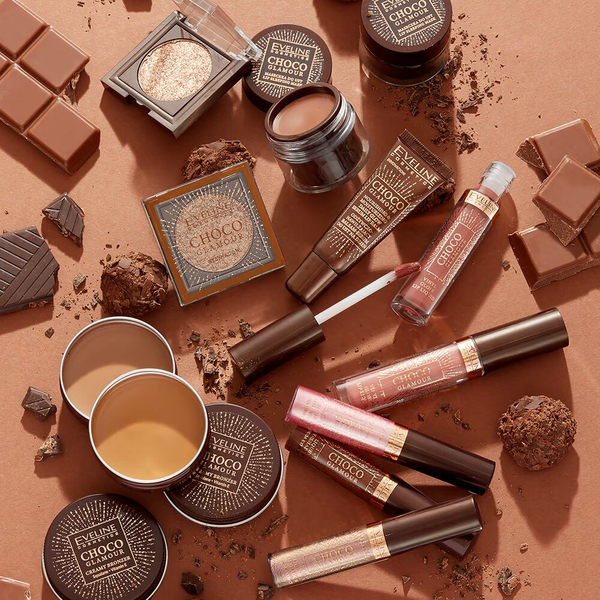 Eveline Choco Glamor Bronzer in Cream No. 02 Squalane Vitamin E 20g