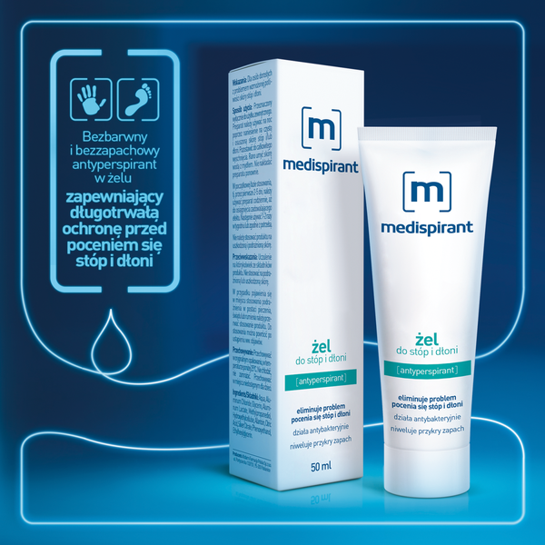 Medispirant Antiperspirant Foot And Hand Gel 50 ml