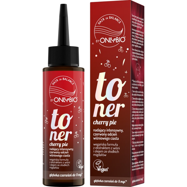 OnlyBio Cherry Pie Hair Toner - Best Toner for Brown Hair, 100ml