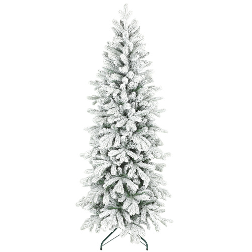 HOMCOM 6ft Flocked Artificial Christmas Tree