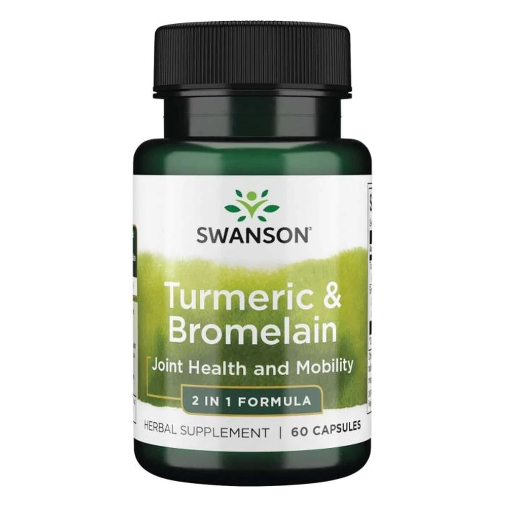 Swanson Turmeric & Bromelain Supports Joints and Digestive Processes 60 Capsules