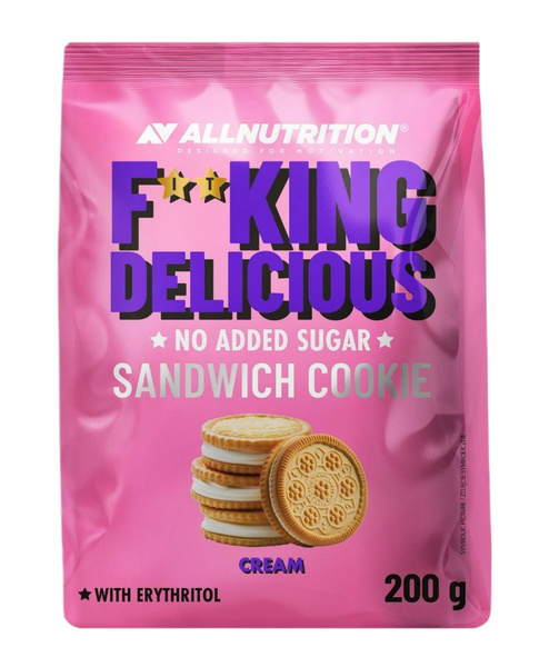 Allnutrition Fitking Delicious Sandwich Cookie Cream Sandwich Cookies No Added Sugar 200g