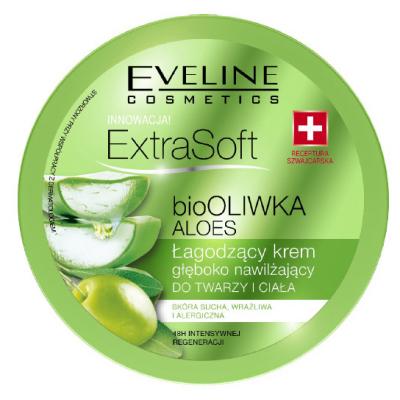 Eveline Soft Bio Olive Aloe Vera Deeply Moisturizing Body and Face Cream 175ml