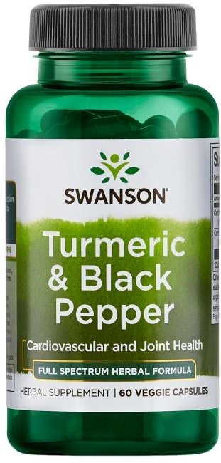 Swanson Turmeric & Czarny Pieprz 60 Kapsułek