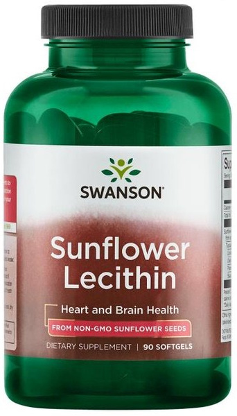 Swanson Sunflower Lecithin Supports Memory & Concentration 90 Capsules