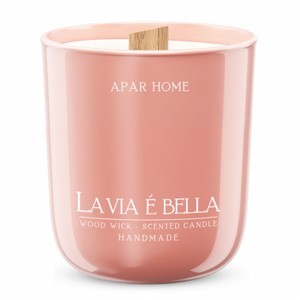 Apar Home La Via E Bella Soy Scented Candle in Glass 1 Piece