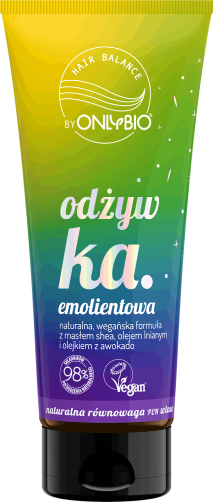 OnlyBio Hair Balance Odżywka Emolientowa z Wegańską Formuła do Włosów Szorstkich 200ml