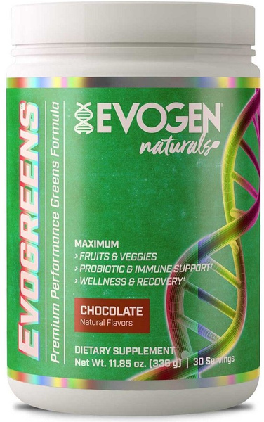Evogen Evogreens Naturals, Chocolate - 336g