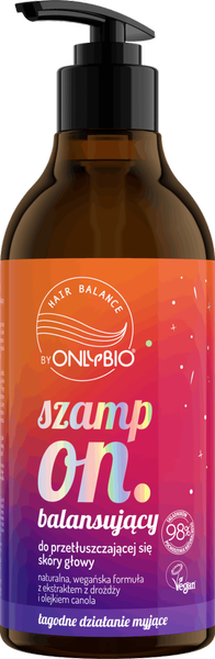 OnlyBio Hair Balance Szampon Balansujący do Przetłuszczającej Się Skóry Głowy 400ml