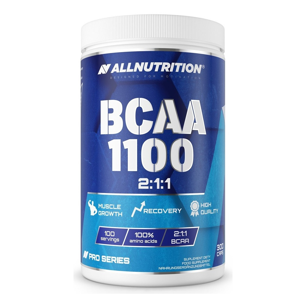 Allnutrition BCAA 1100 2:1:1 aminokwasy BCAA 300 kapsułek