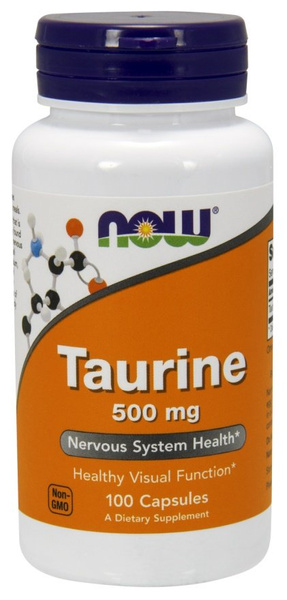 Now Foods Taurine 500mg Supports Healthy Vision 100 Capsules