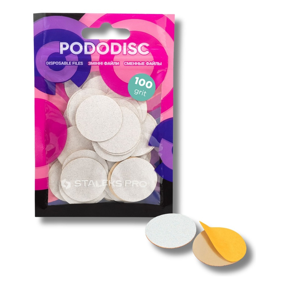 Staleks Pro Wymienne Pilniki Białe do Dysku do Pedicure PODODISC XS EXPERT 50 Sztuk