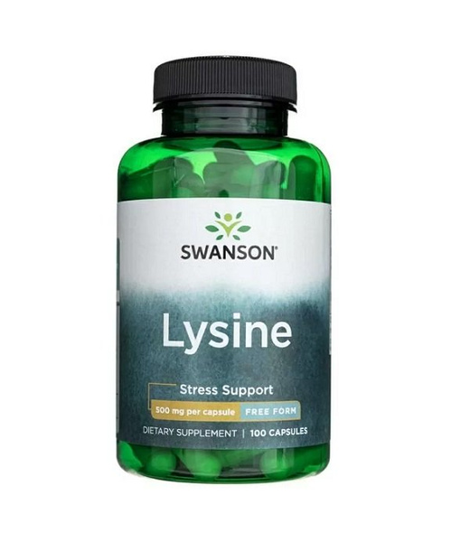 Swanson Lysine 500mg Free-Form 100 Kapsułek