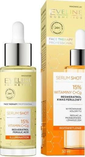 Eveline Serum Shot Kuracja Rozświetlająca 15% Witaminy C+Cg 30ml