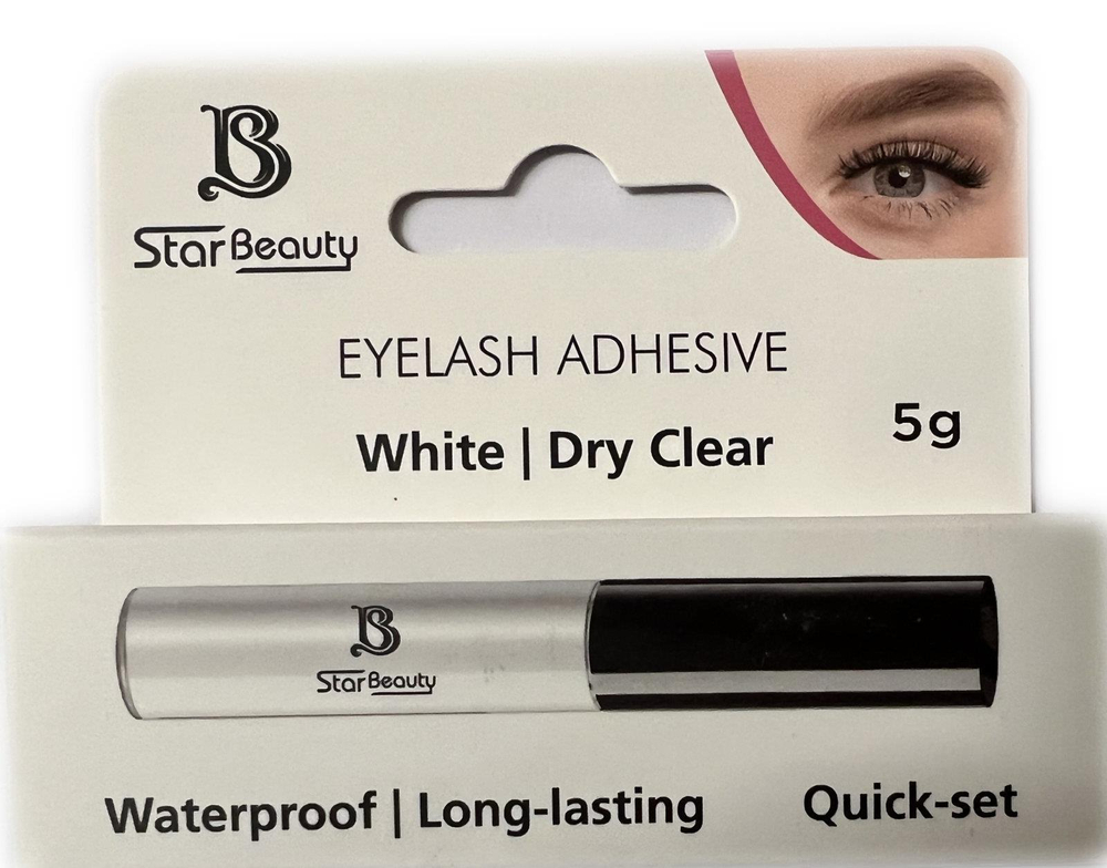 Star Beauty Professional Eyelash Adhesive Long Lasting Dries Clear Lash Glue 5g